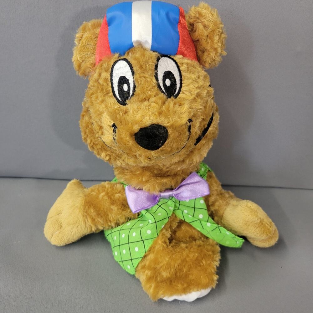 St Judes Bear Plush Hand Puppet Toy Brown Embroidered Stuffed Animal 11"